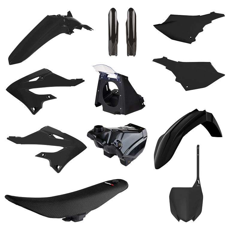 KIT RESTYLING COMPLETO CON SELLA E SERBATOIO NERO YAMAHA YZ 125 (02-21) POLISPORT