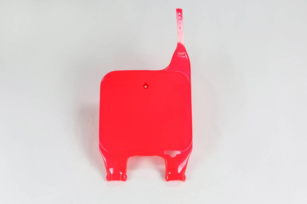 TABELLA PORTANUMERO ANTERIORE COMPATIBILE CON HONDA CR 125 1990-1994 / forche rovesciate rosso