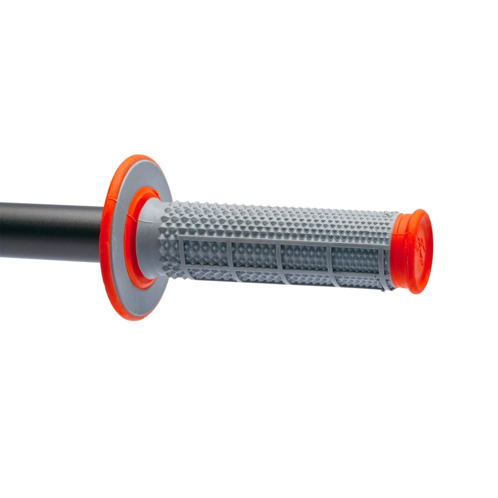 MANOPOLE RENTHAL DUAL TAPERED MX HALF WAFFLE GRIGIO-ARANCIONE