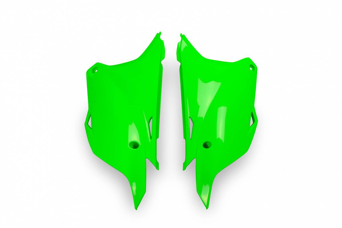 FIANCATINE-LATERALI-COMPATIBILE-CON-KAWASAKI-KX-85-2014-2026-VERDE FLUO-AFLU