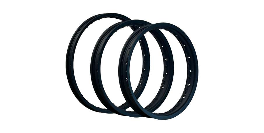 CERCHIO POSTERIORE 19X215 - 36 FORI NERO OPACO