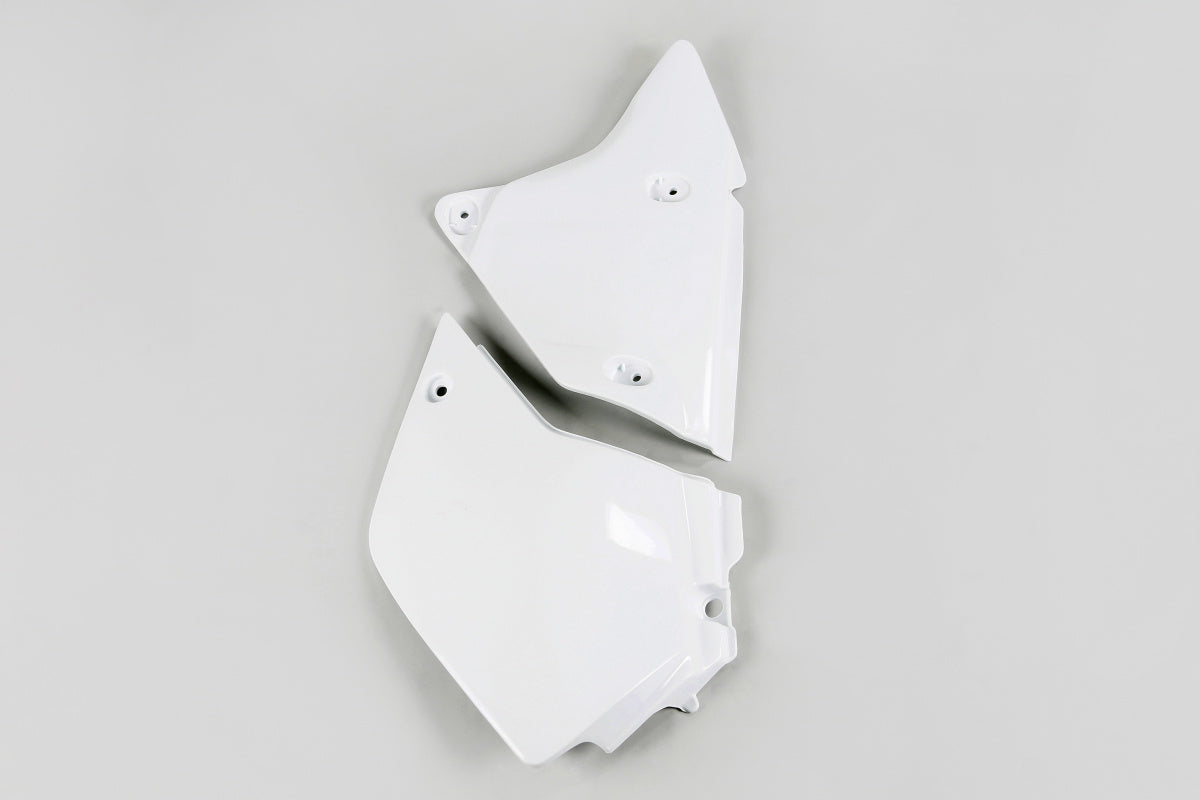 FIANCATINE-LATERALI-COMPATIBILE-CON-SUZUKI-DRZ-400E-2000-2025-LATO-SINISTRO-BIANCO