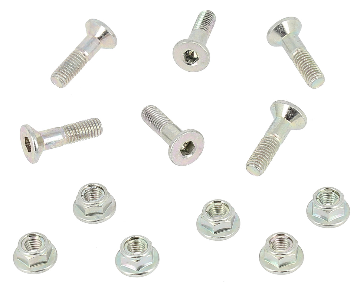VITI PER CORONA A TESTA CONICA M8 X 26MM (SOTTOTESTA) CON DADI COPPIA SERRAGGIO 32NM (6 PEZZI) MOTOCROSS MARKETING