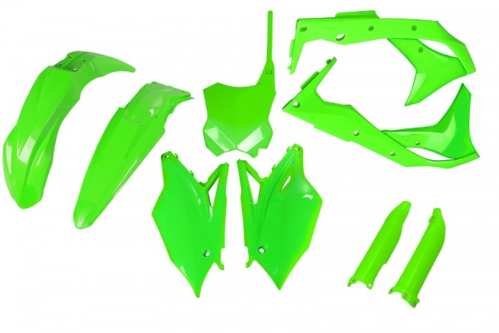 FULL-KIT-PLASTICHE-COMPATIBILE-CON-KAWASAKI-KXF-250-2017-2017-VERDE FLUO-AFLU