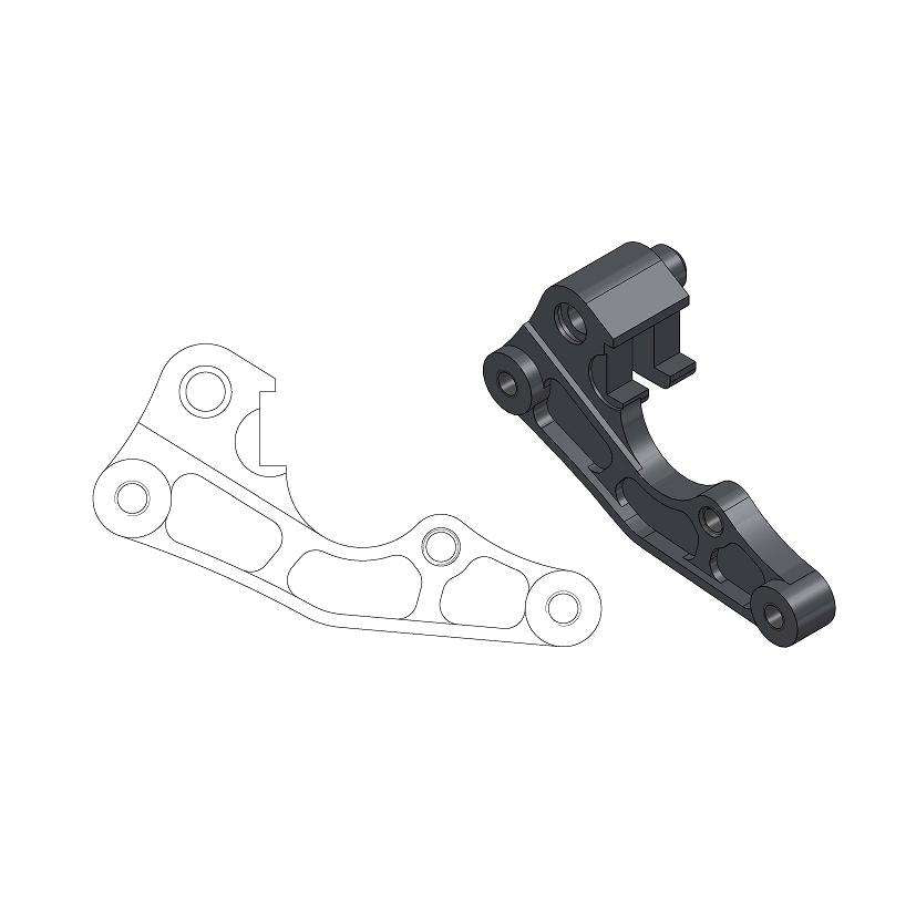 Distanziale pinza freno Kawasaki KX 250 06-08 anteriore 270 mm - Moto Master