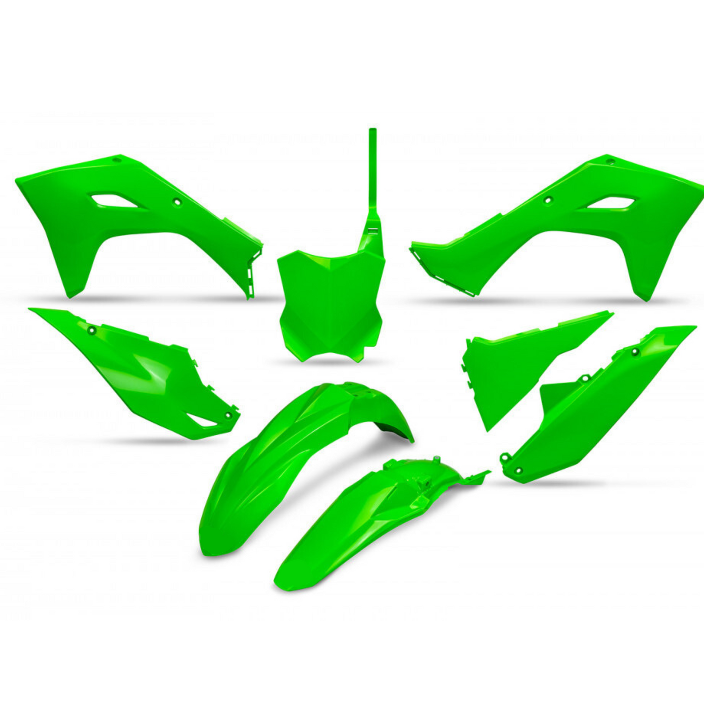 KIT-PLASTICHE-COMPATIBILE-CON-KAWASAKI-KXF-250-2025-2026-VERDE FLUO-AFLU