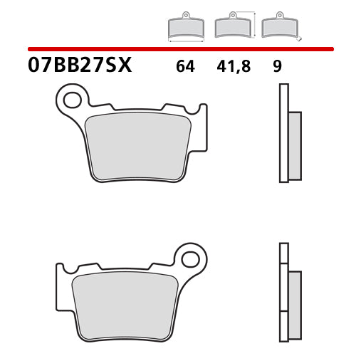 PASTIGLIE BREMBO TRIUMPH TF 450 RC (25) POSTERIORI RACE