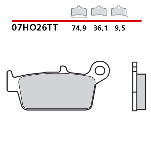 PASTIGLIE BREMBO TM EN/MX 250 F (02-04) POSTERIORI CERAMIC