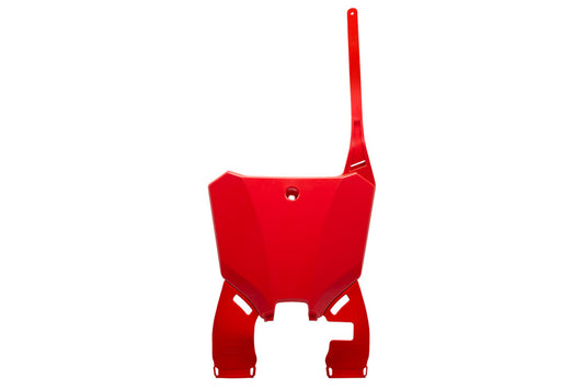 TABELLA PORTANUMERO ANTERIORE PER HONDA CRF 250R 2022-2026 / ROSSO - WITH EXTENSION