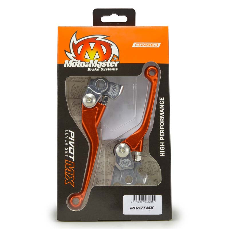 SET LEVE FORGIATE MOTO MASTER MX PIVOT - FORGIATA ARANCIONE: KTM