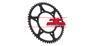CORONA JT ACCIAIO YAMAHA YZ 250 F (01-25) 51 DENTI SCARICATA