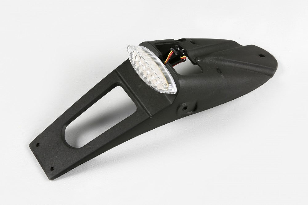 PORTATARGA CON LED TRASPARENTE PER KAWASAKI KLX 450R 2007-2026 / NERO