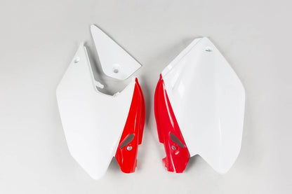 FIANCATINE-LATERALI-COMPATIBILE-CON-HONDA-CRF-250X-2004-2017-BIANCO-ROSSO-W