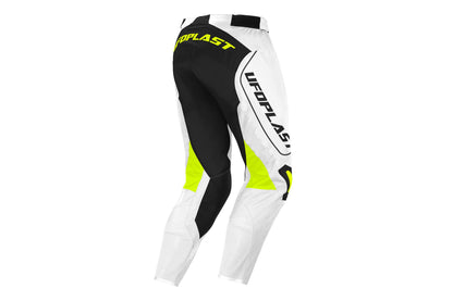 PANTALONE MOTOCROSS UFO ARES BIANCO/NERO - retro