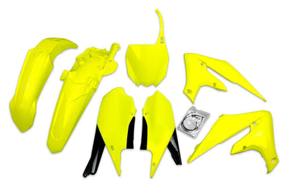 KIT-PLASTICHE-COMPATIBILE-CON-YAMAHA-WRF-250-2020-2024-GIALLO-FLUO-DFLU