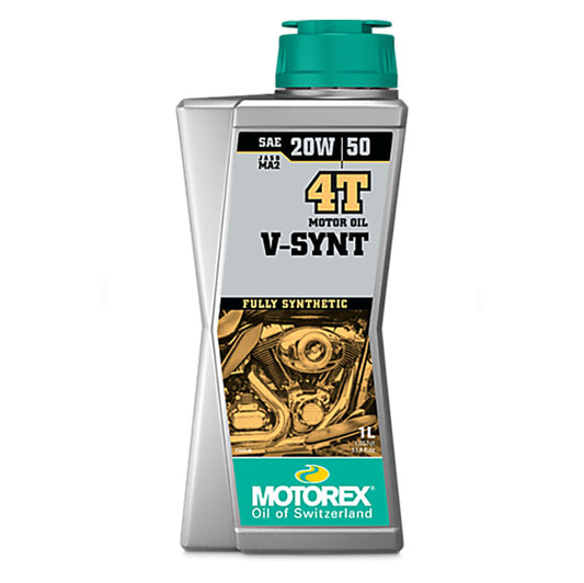OLIO MOTORE MOTOREX V-SYNT 4T 20W/50 JASO MA 2 - 1 L