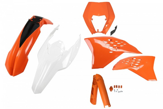 FULL-KIT-PLASTICHE-COMPATIBILE-CON-KTM-EXC-200-2011-2011-con-portafaro-OEM 11-999W