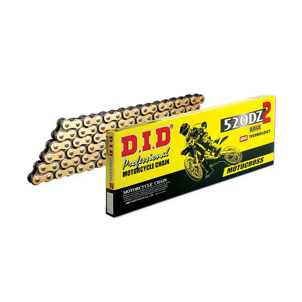 Catena DID passo 520 cross economica senza O-RING 120 maglie - oro