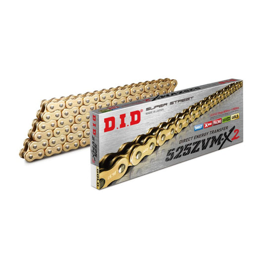 CATENA DID PASSO 525 STRADALE ULTRA DURATURA CON X-RING 120 MAGLIE - ORO
