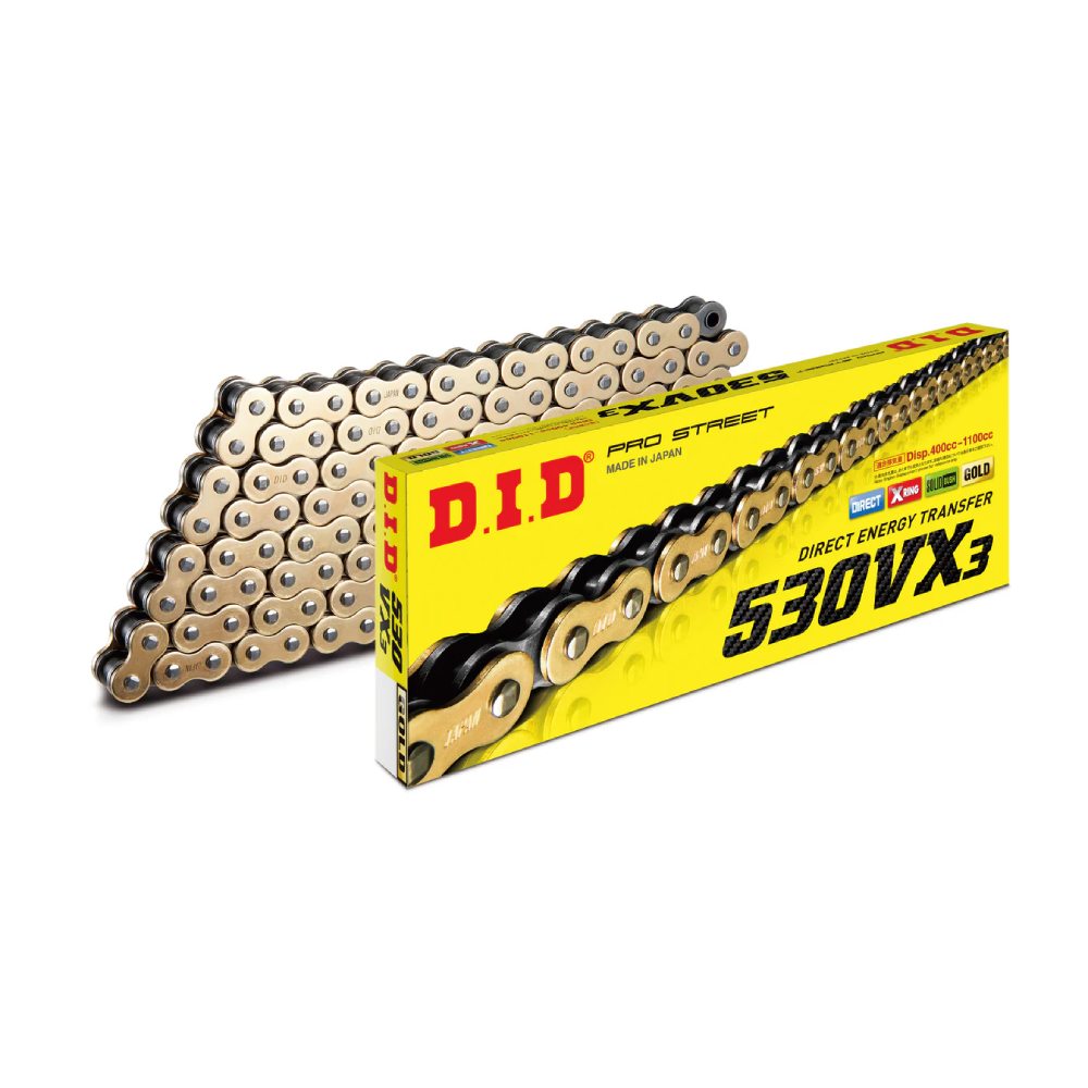 CATENA DID PASSO 530 STRADALE DURATURA CON X-RING 120 MAGLIE - ORO