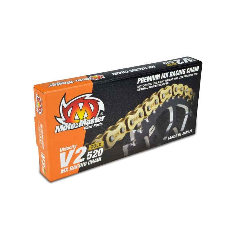 CATENA MM PASSO 520 V2 CROSS PROFESSIONALE SENZA O-RING 120 MAGLIE - ORO