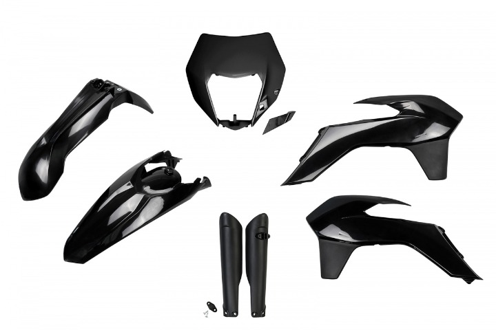 FULL-KIT-PLASTICHE-COMPATIBILE-CON-KTM-EXC-250-2014-2016-con-portafaro-NERO-001