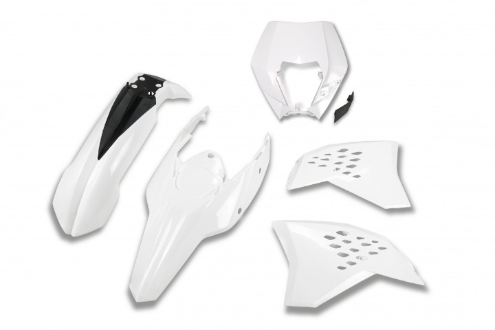 KIT-PLASTICHE-COMPATIBILE-CON-KTM-EXC-F-500-2011-2011-con-portafaro-BIANCO-047