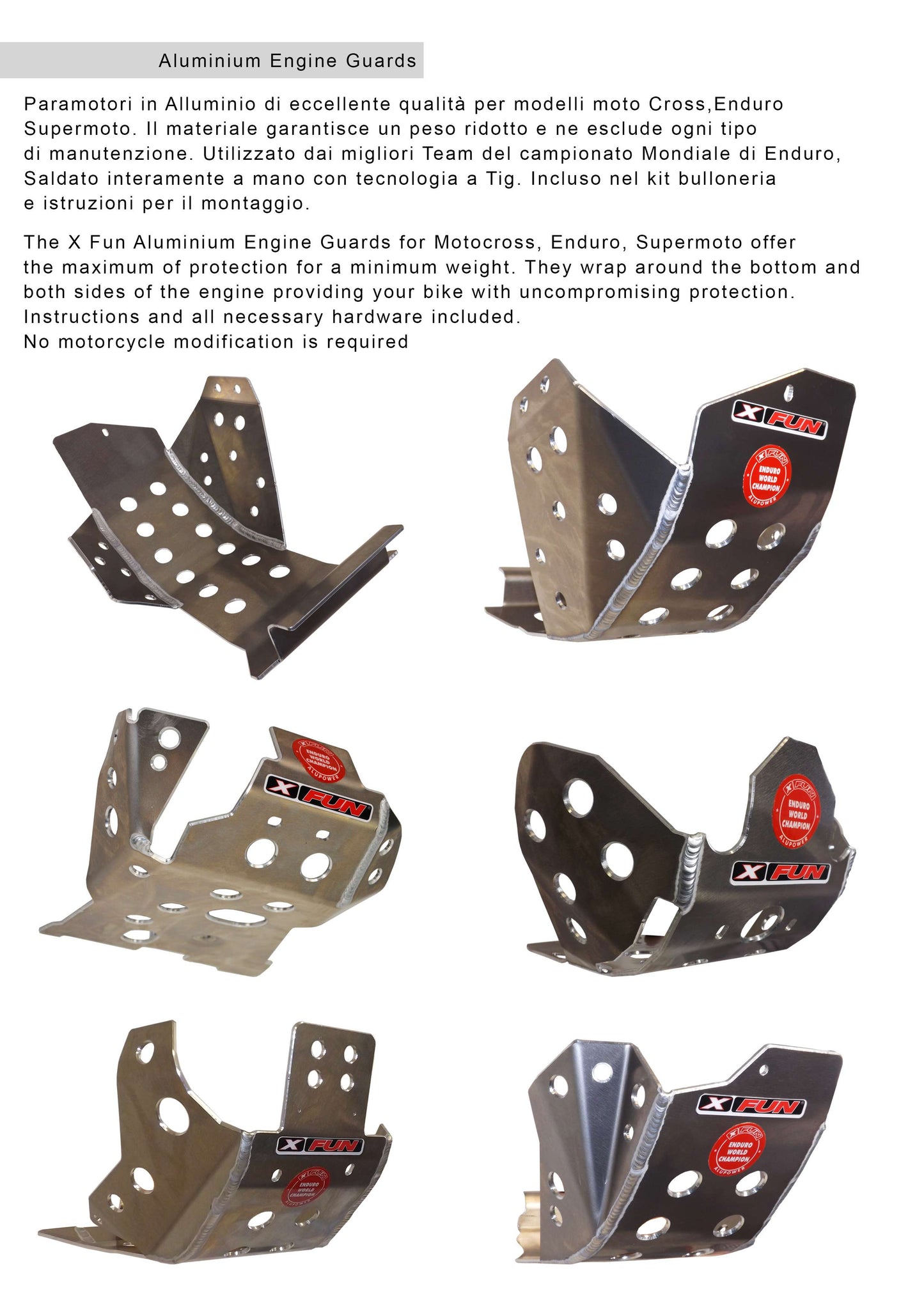 PARAMOTORE IN ALLUMINIO GAS GAS EC 250F 2024/2025