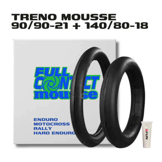 TRENO MOUSSE FULLCONTACT IN SCHIUMA DI BUTILE - 90/90/21 + 140/80/18