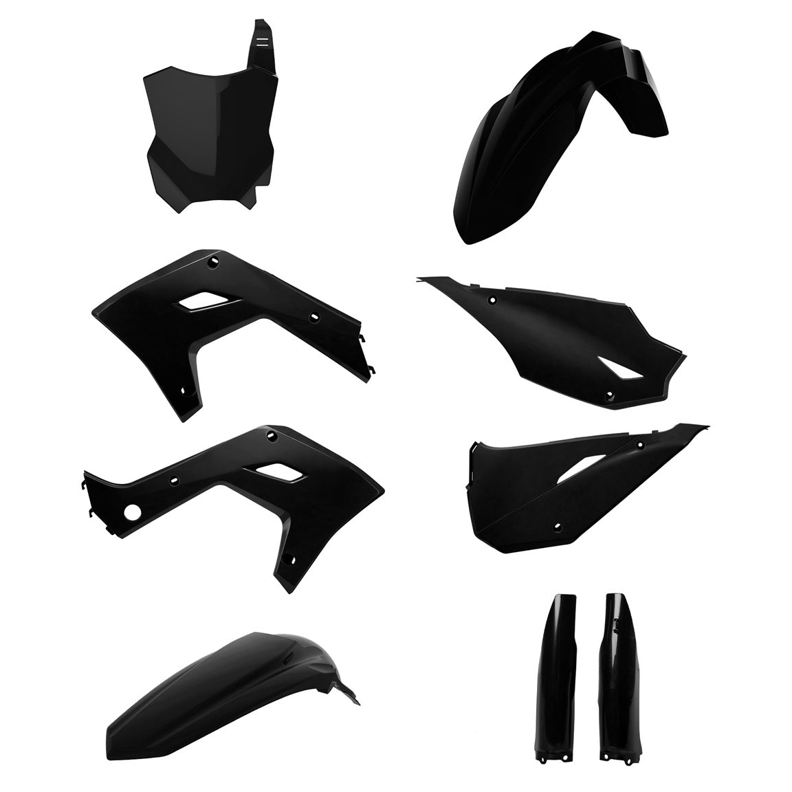 KIT PLASTICHE RESTYLING NERO KXF '26 STYLE KAWASAKI KX 125 (03-08) POLISPORT