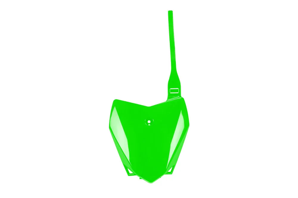 TABELLA PORTANUMERO ANTERIORE COMPATIBILE CON KAWASAKI KLX 110 2010-2026 verde fluoro