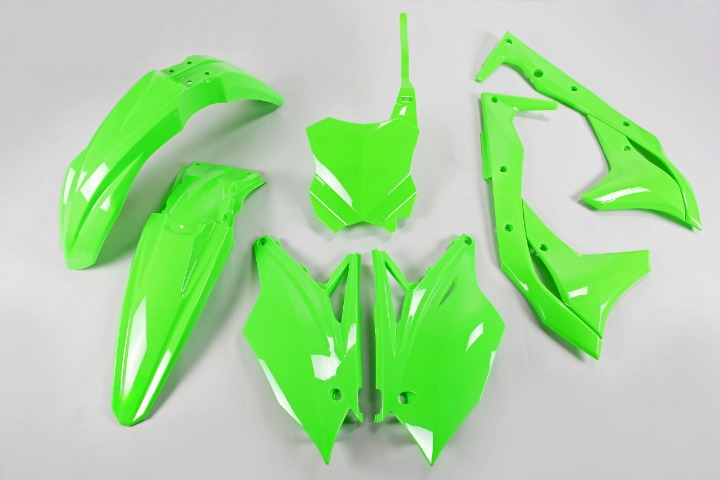 KIT-PLASTICHE-COMPATIBILE-CON-KAWASAKI-KXF-250-2018-2020-VERDE FLUO-AFLU