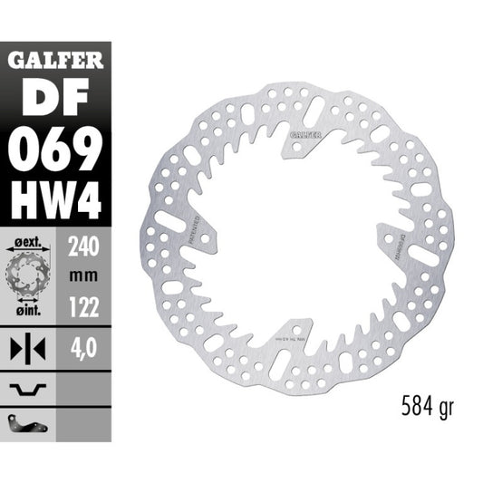 Disco freno posteriore Galfer Shark Honda CR 125 02-07 - 4 mm