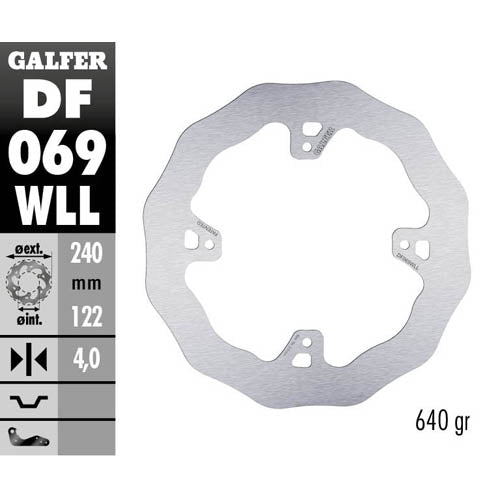 Disco freno posteriore Galfer Wave Honda CRF 250R 04-25 pieno