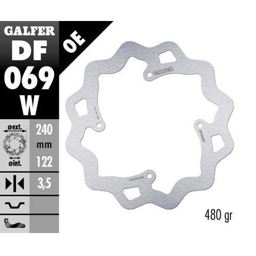 Disco freno posteriore Galfer Wave Honda CRF 450R 02-25