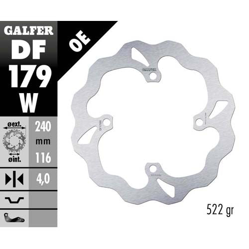 DISCO FRENO GALFER WAVE KAWASAKI KX 450 F (24-26) POSTERIORE