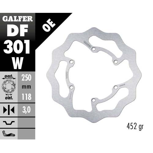 Disco freno anteriore Galfer Wave Yamaha YZ 125 01-16