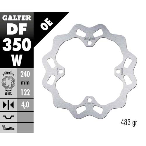 Disco freno posteriore Galfer Wave Suzuki RMZ 250 07-25