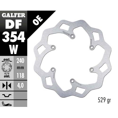 Disco freno posteriore Galfer Wave Suzuki RM 250 06-12