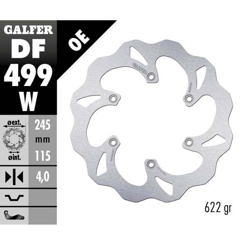 Disco freno posteriore Galfer Wave Yamaha WRF 250 05-18