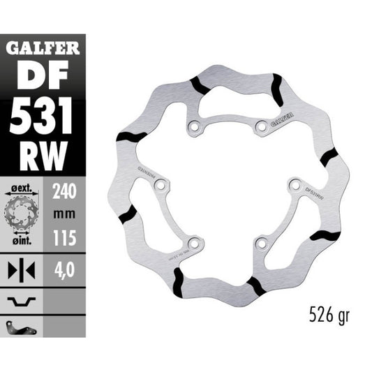 Disco freno posteriore Galfer Race Yamaha YZ 125 22-25