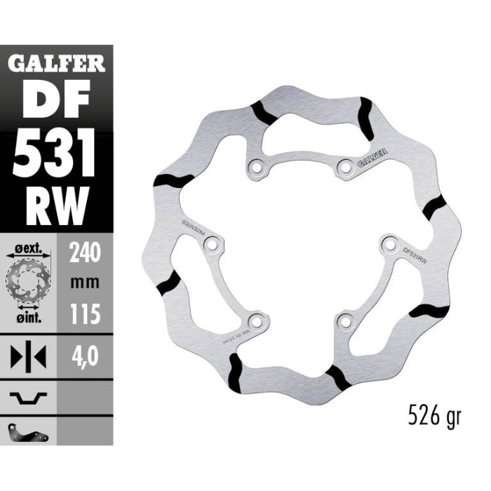 Disco freno posteriore Galfer Race FANTIC  450 XXF 22-25