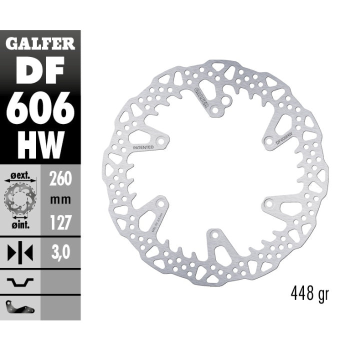DISCO FRENO GALFER SHARK TRIUMPH TF 450 RC (25) ANTERIORE