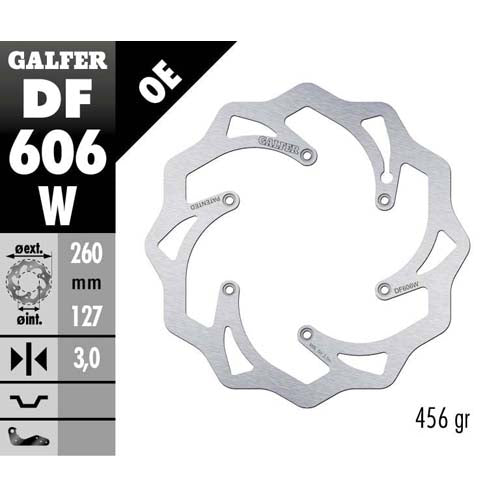 DISCO FRENO GALFER WAVE TRIUMPH TF 250 X (24-25) ANTERIORE