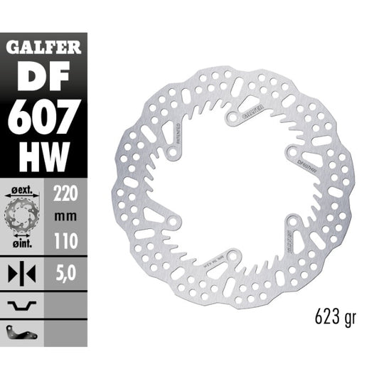 DISCO FRENO GALFER SHARK TRIUMPH TF 250 X (24-25) POSTERIORE - 5 MM