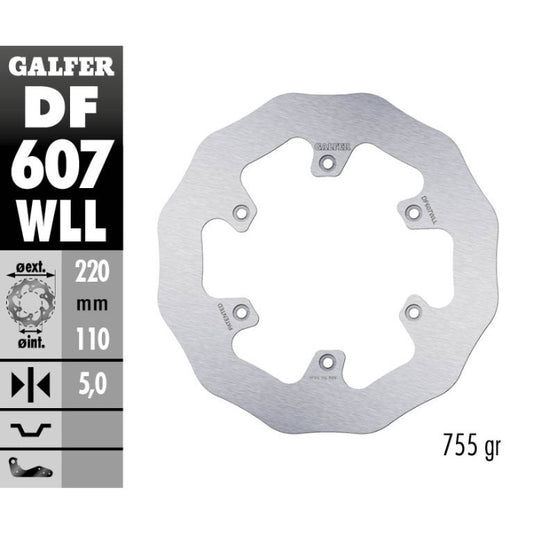 Disco freno posteriore Galfer Wave Gas Gas MC-F 450 21-25 pieno