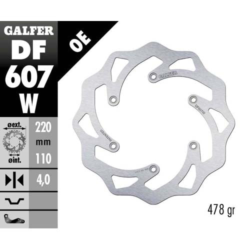 Disco freno posteriore Galfer Wave Ktm SX-F 520 00-02