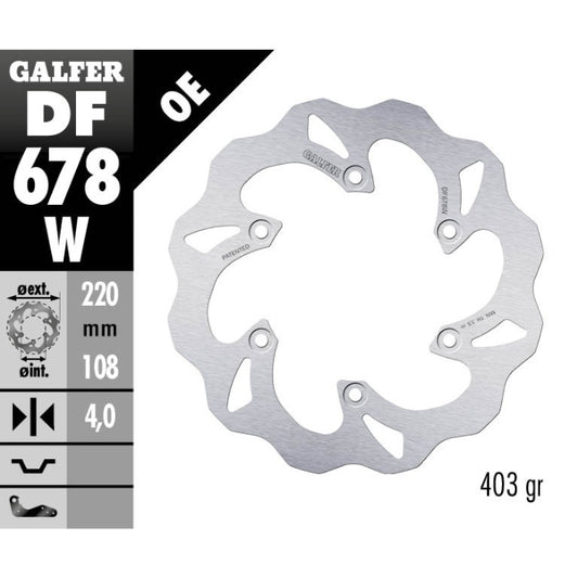 Disco freno posteriore Galfer Wave Gas Gas MC-F 300 15