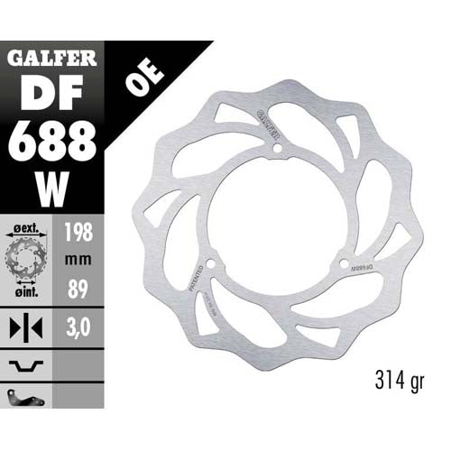 Disco freno anteriore Galfer Wave Husqvarna TC 65 17-25