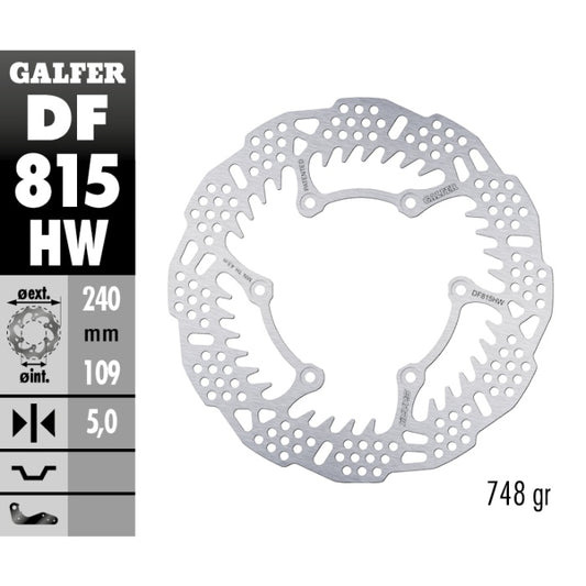 Disco freno posteriore Galfer Shark Beta RR 498 13-14 - 5 mm